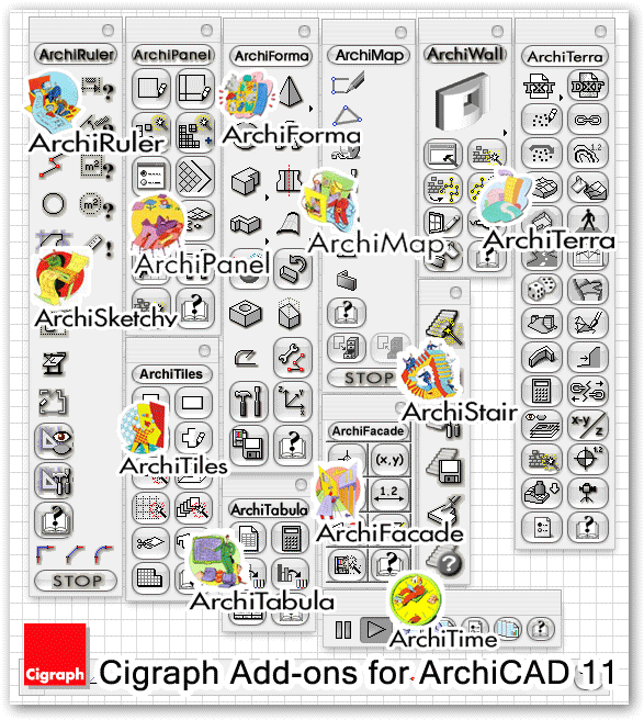 Cigraph add-ons for ArchiCAD 11